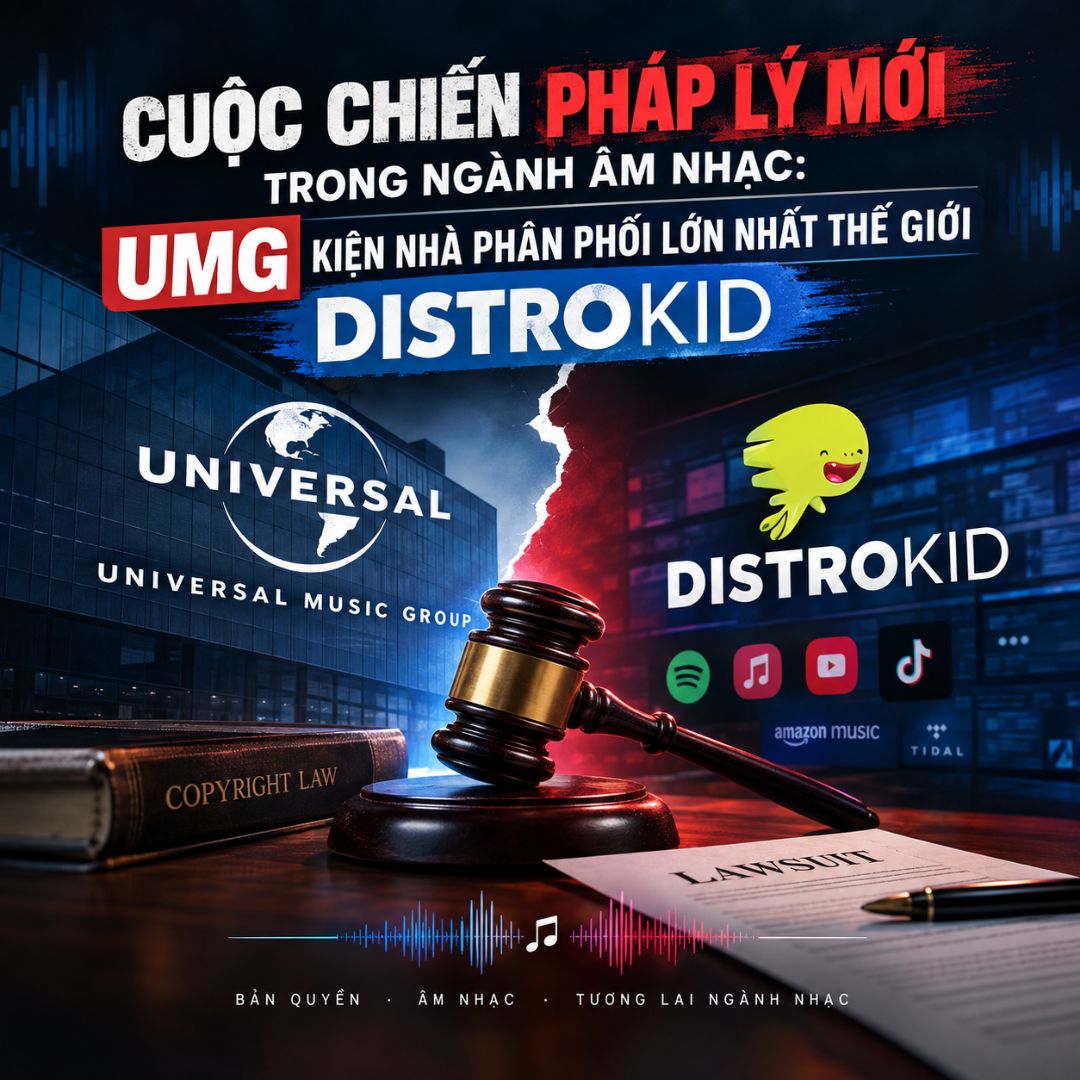 Cuộc chiến pháp lý mới trong ngành âm nhạc: UMG kiện nhà phân phối lớn nhất thế giới DistroKid